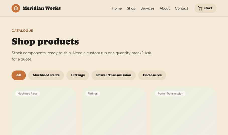 Manufacturing Store Theme preview