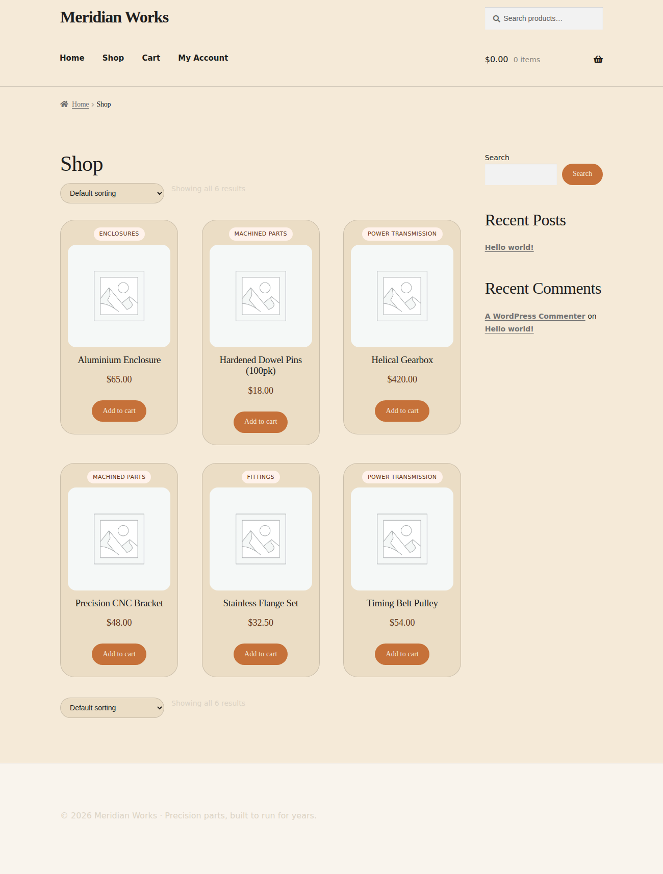 Manufacturing WooCommerce theme preview
